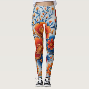 🌸 Vibranly Floral Leggings - Bold & Stylish 🌿