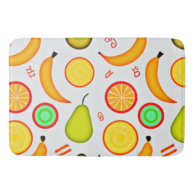 Vibranly Fruity Kaleidoscope Pattern Badematte (Vorderseite)