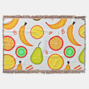 Vibranly Fruity Kaleidoscope Pattern Decke