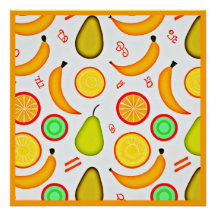 Vibranly Fruity Kaleidoscope Pattern