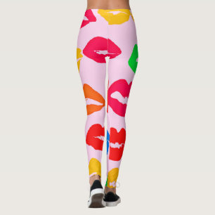 Vibranly Kissed by Colors Pattern Leggings