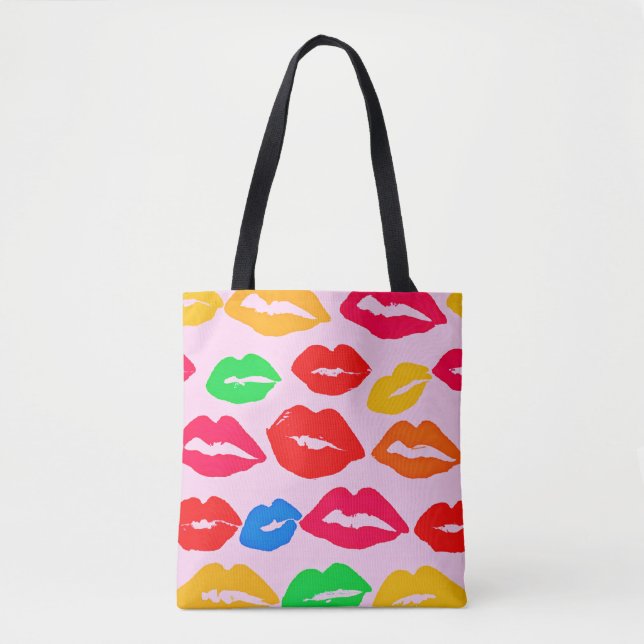 Vibranly Kissed by Colors Pattern Tasche (Vorderseite)
