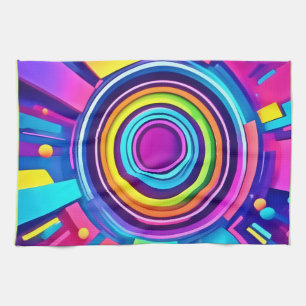 Vibranly Psychedelic Vortex Art Geschirrtuch