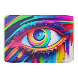 Vibranly Rainbow Eye Artwork Badematte