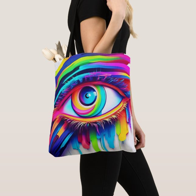 Vibranly Rainbow Eye Artwork Tasche (Von Nahem)