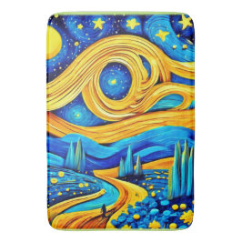 Vibranly Starry Artwork Badematte