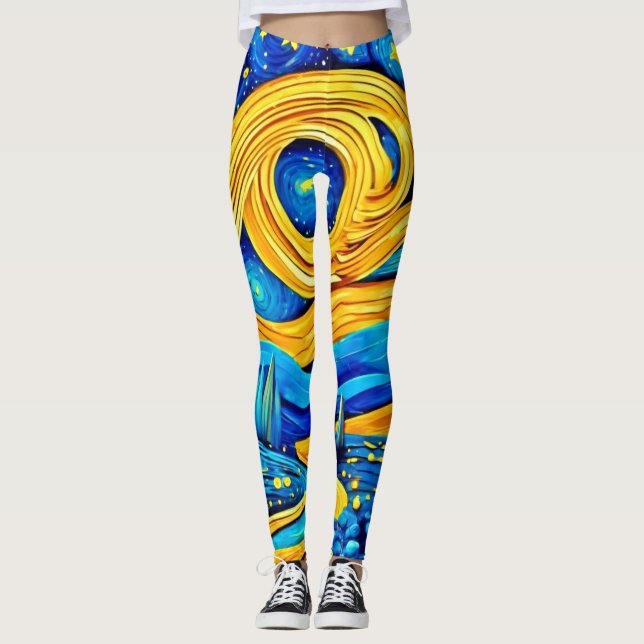 Vibranly Starry Artwork Leggings (Vorderseite)