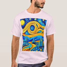 Vibranly Starry Artwork T-Shirt
