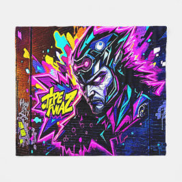 Vibranly Street Art Glow Fleecedecke