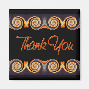Vibranly Sunset Swirl Danke Magnet