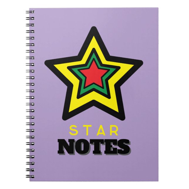 Vibranly Triple Star STAR NOTES Spiral Notebook Notizblock (Vorderseite)