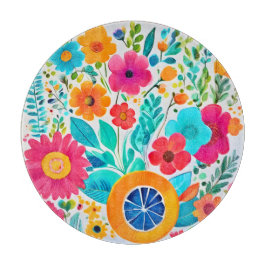 Vibrannt floral Fiesta Schneidebrett