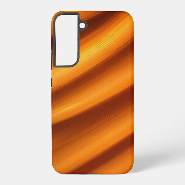 Vibrannt Orange Swirl Art Samsung Galaxy Hülle (Rückseite)