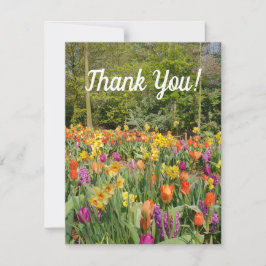 Vibrannt Tulip Garden Danke Karte