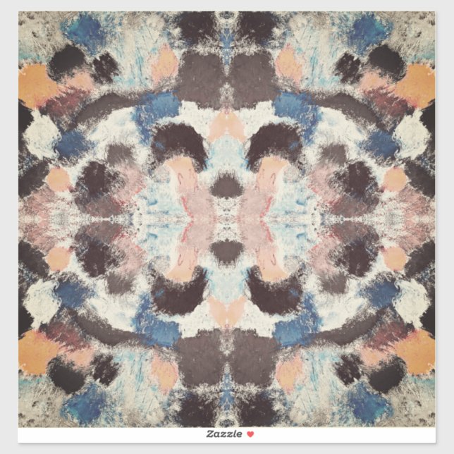 Vibrannte Pastel Symmetry - Abstrakte Textur Aufkleber (Blatt)