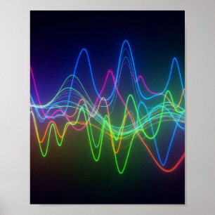 Vibrannte Soundwave Print Poster