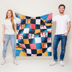 Vibranntes 3D-Fabric-Ripple-Prüfplatinenmuster Fleecedecke