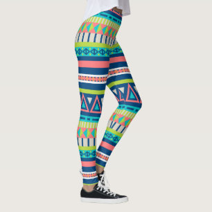 Vibranntes Aztec-Muster Leggings