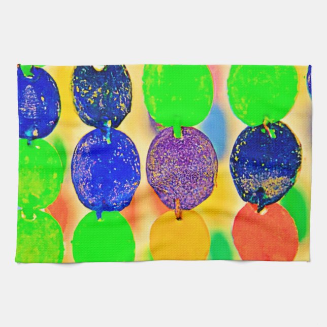 Vibranntes Bead String Design Geschirrtuch (Horizontal)