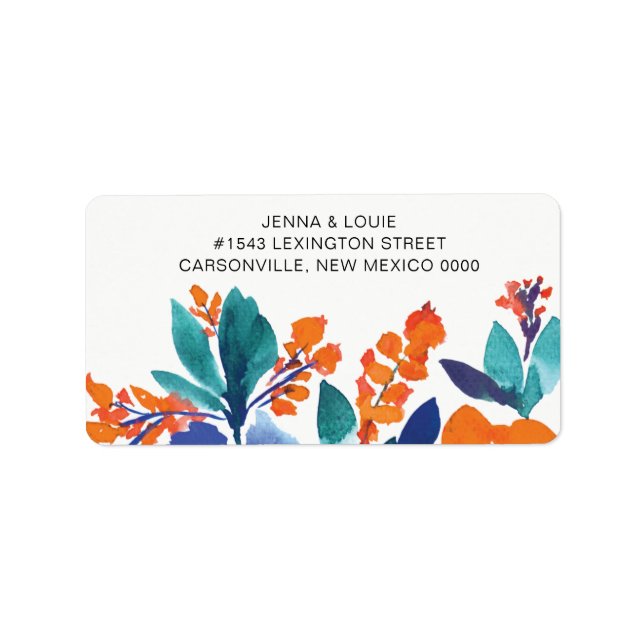 Vibranntes Blumenblossom-Adressenlabel Adressaufkleber (Vorne)
