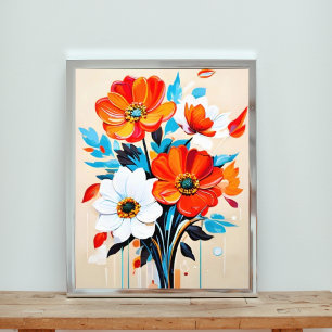 Vibranntes Blumenmotiv Fotodruck