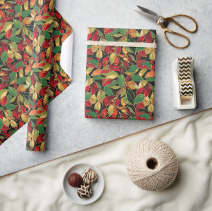 Vibranntes Muster aus gestanztem Glas - fett rot Geschenkpapier