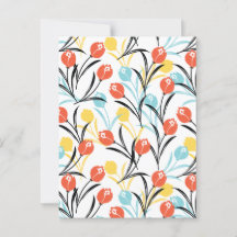 Vibranntes Tulip Muster Blumendesign auf Weiß