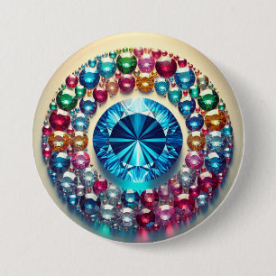 Vibranntfarbener Rundknopf Button