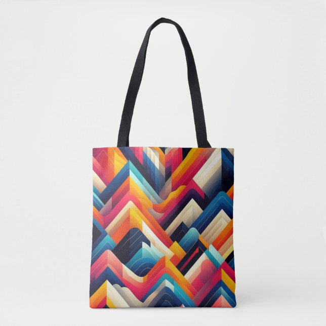 Vibranric Geometric Pattern Tote Bag Tasche (Vorderseite)