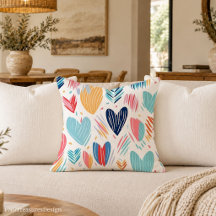 Vibrant Abstract Art Couch Accent Throw Pillow