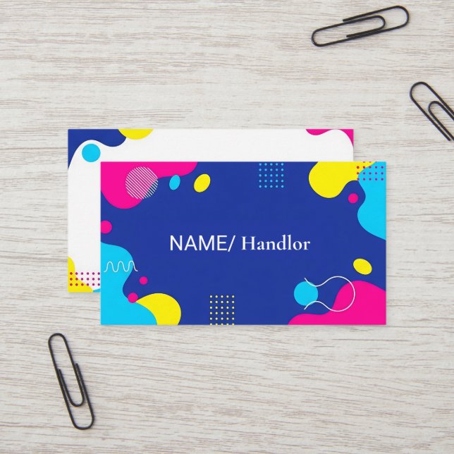 Vibrant Abstract Business Card Visitenkarte (Vorderseite/Rückseite Beispiel)