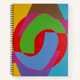 Vibrant Abstract Circles Notebook Notizbuch