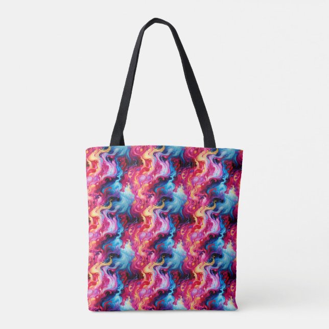 Vibrant Abstract Fluid Art Wrapping Paper Tasche (Rückseite)