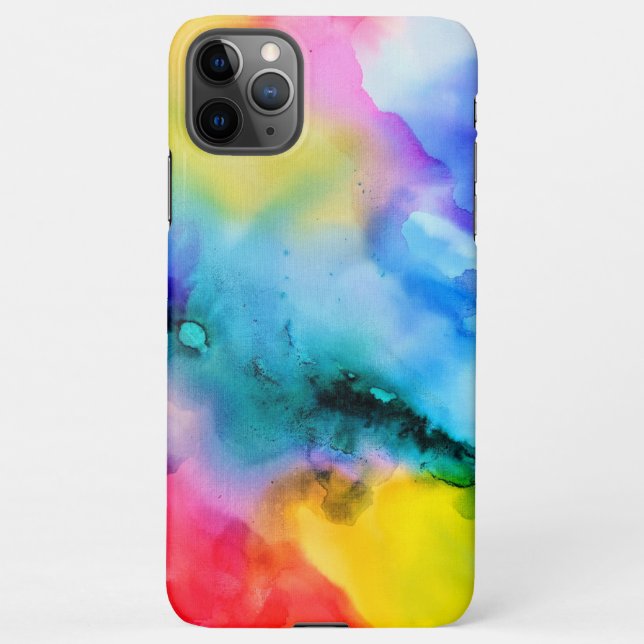 Vibrant Abstract Multicolor Watercolor Phone Case iPhone Hülle (Rückseite)