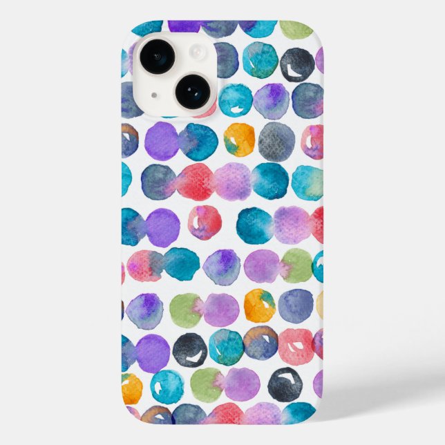 Vibrant Abstract Watercolor iPhone Case  (Rückseite)