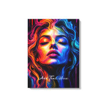 Vibrant Abstract Woman Wrapped Canvas