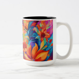 Vibrant Abstrait floral Mug