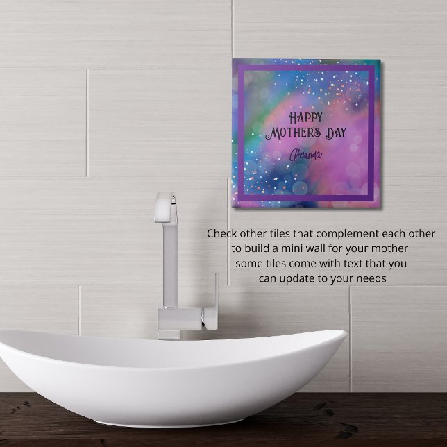 Vibrant Abstrait violet coloré carreaux en céramiq (Vibrant Abstract Purple Colorfull Ceramic Tile)