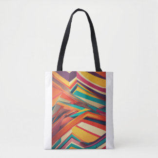 "Vibrant Abstrakt Geometric Layers" Papiertüte Tasche