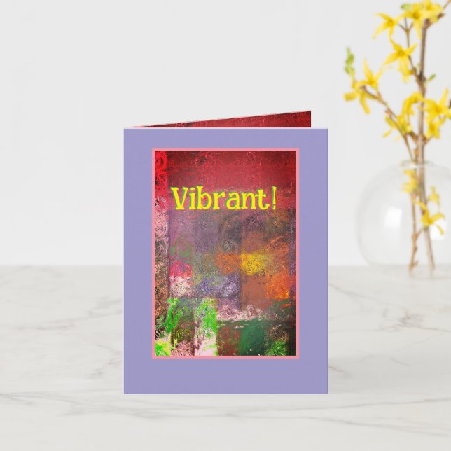 VIBRANT! ABSTRAKTE MEHRFARBIGE NOTENKARTE KARTE (Gelbe Blume)