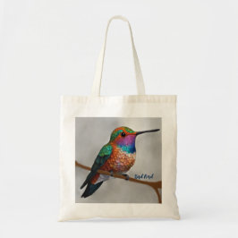 Vibrant Allen’s Hummingbird Painting Tragetasche