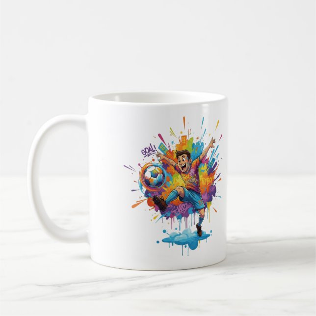 Vibrant Artistic Boy Coffee Mug (Gauche)