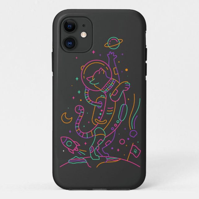 Vibrant Astro Cat Case-Mate iPhone Hülle (Rückseite)