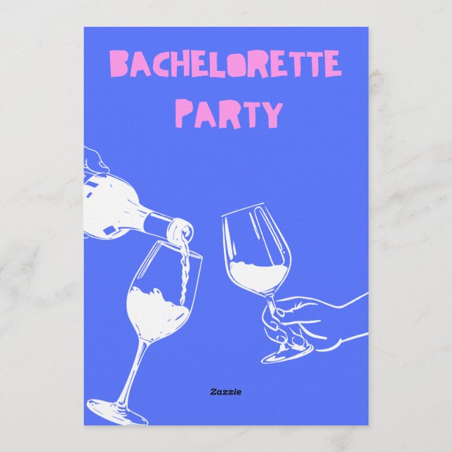 Vibrant Bachelorette Weekend Invitation for Bride Einladung (Rückseite)