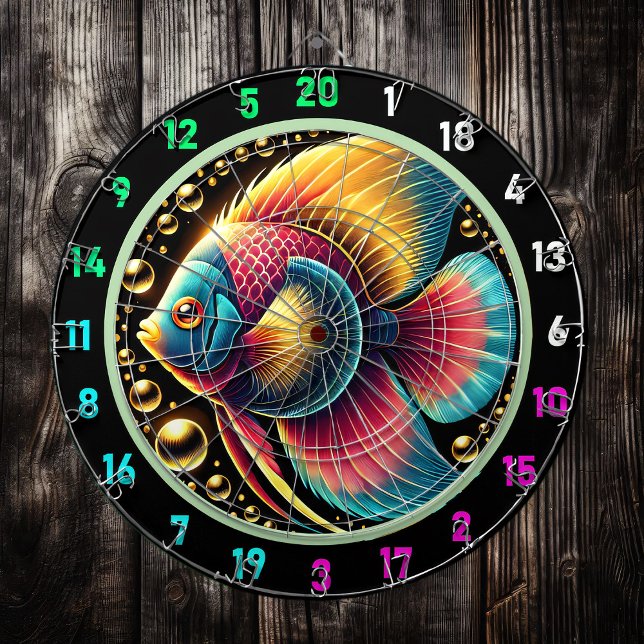 Vibrant Betta Fish Dartboard Decke Dartscheibe (Von Creator hochgeladen)