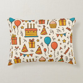 Vibrant Birthday Party Seamless Pattern Dekokissen