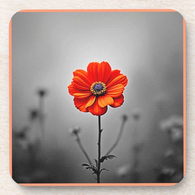 Vibrant Bloom Joy Getränkeuntersetzer (Vorderseite)