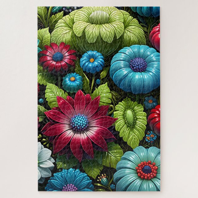 Vibrant Botanical Fantasy Garden Floral  (Vertikal)