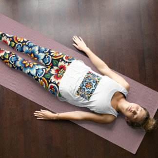 Vibrant Broderie mexicaine Leggings