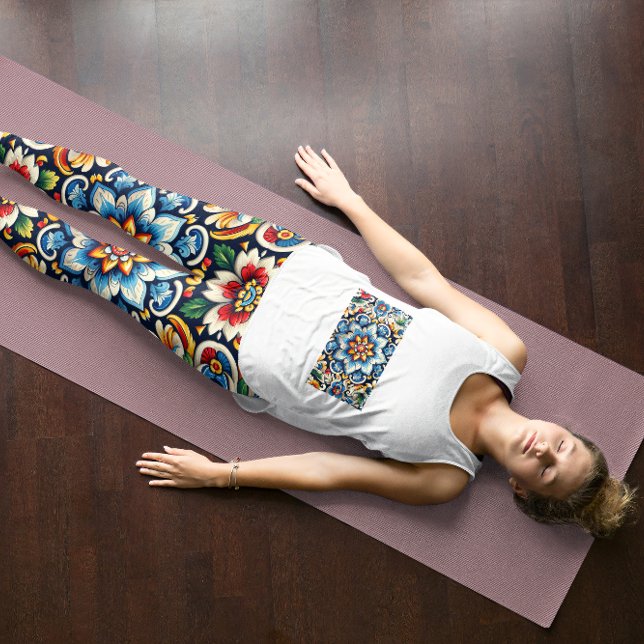 Vibrant Broderie mexicaine Leggings (Créateur téléchargé)